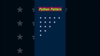 Pyramid Pattern in Python  Python star pattern  pattern python starpatterns shorts reels [upl. by Desiri]