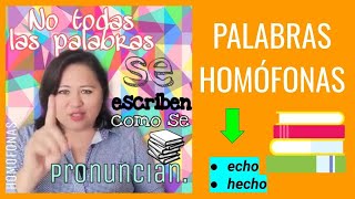 Palabras HOMÓFONASaprende a dominar el ESPAÑOL [upl. by Zetneuq]