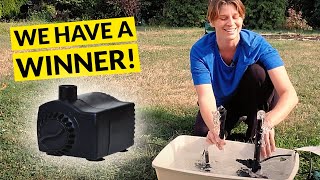 Electric vs solar fountain pump test  best solar fountain pump with battery backup [upl. by Quenna]