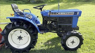 ISEKI TX1510 4WD Compact Tractor amp New 105cm Flail Mower [upl. by Atnek584]