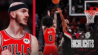 HIGHLIGHTS Chicago Bulls beat Portland Trail Blazers 104  96 [upl. by Robert946]