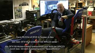 Mein SFX100 FullMotion Rennsimulator lebt mit SpaceMonky und WRC23 weiter [upl. by Andri926]