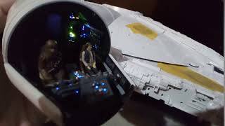 Millennium Falcon custom lights 172 Bandai PG 2 [upl. by Adiehsar]