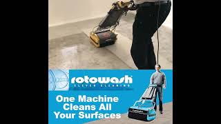 Rotowash Hard Surface Floor Cleaning Machine  Also Cleans Carpets [upl. by Britte711]