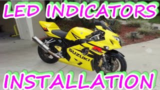 GSXR LED TURN SIGNAL INSTALLATION STEP BY STEP HOW TO TUTORIAL [upl. by Dabbs107]