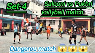 Set4  Pukhri vs Salooni vollyball match 🏐  Dangerous Match 😱😱 vollyball vollyballmatch [upl. by Michelina]