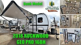 New 2018 Bunk Model ROCKWOOD GEO PRO 16BH Lightweight Travel Trailer RV Camper Colorado [upl. by Bo]