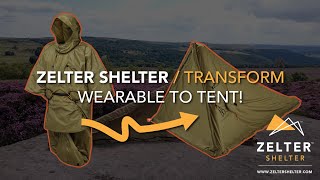 Zelter Shelter Quick Transform  Wearable to Tent [upl. by Etnecniv]