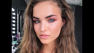 ROBIN HOLZKEN  ROSE TINTED EYE MODEL MAKEUP [upl. by Xanthus]