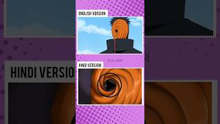 Tobi Changes his voice English voice vs Hindi shorts anime naruto manga narutoshippuden otaku [upl. by Idnym]