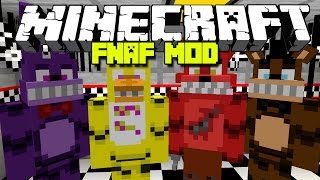 Minecraft INSANE FNAF 1 MOD  ALL NEW FNAF ANIMATRONICS Minecraft [upl. by Gillian]