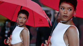 Taylor Russell at The Room Next Door premiere at Venice Film Festival [upl. by Litnahc725]