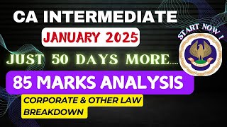 📊 Crack CA Corporate amp Other Law 85 Marks Analysis for Jan 2025 You MUST Know 🔥 Tamil CA updates [upl. by Enyedy607]