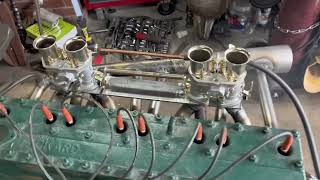 Packard straight 8 hear it run antique engine hotrod roadster project dual carburetors [upl. by Darrelle]