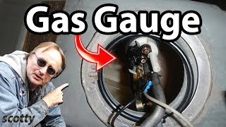 How to Fix a Gas Gauge Sending Unit Replacement  DIY Car Repair with Scotty Kilmer [upl. by Akierdna]