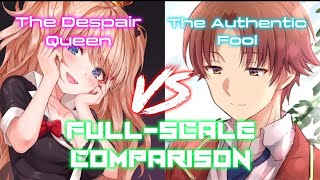 Junko Enoshima vs Ayanokoji Kiyotaka  Fullscale comparison  Halloween special [upl. by Yesrod]