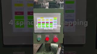 4 spindle automatic nut tapping machine M14 hex nut [upl. by Ecikram]