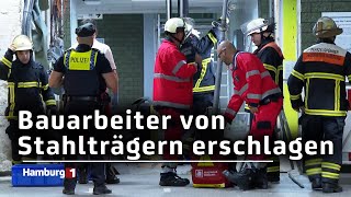 Tödlicher Arbeitsunfall Bauarbeiter von Stahlträgern erschlagen [upl. by Atinus257]