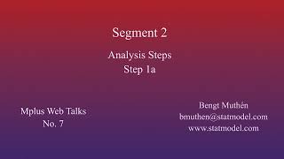 Using Mplus To Do DSEM with Cycles  Segment 2 Analysis Steps Step 1a [upl. by Nohpets]