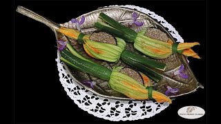 Fleurs de courgettes farcies au foie gras et à la truffe dété [upl. by Ause]