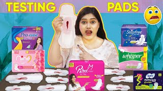 Live Testing Different Pads कौन सा सबसे अच्छाघटिया 🤔Best Or Worst Pads Dryness Test ShockingResult [upl. by Eseerehc]