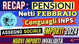 📌 RECAP 👉 PENSIONI FEBBRAIO NOVITÀ 2024 CONGUAGLI amp RIFORMA IRPEF DATE PAGAMENTI NUOVI IMPORTI [upl. by Nonac]