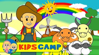 Old MacDonald had a Farm With Farm Animals  More Nursery Rhymes And Kids Songs by KidsCamp [upl. by Airdnassac]