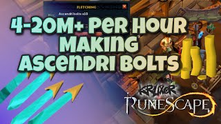 420M Per Hour Making Ascendri Bolts  Runescape 3 [upl. by Orestes]