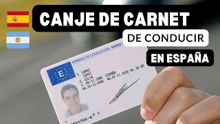 CANJE de CARNET de CONDUCIR en ESPAÑA [upl. by Namruht157]