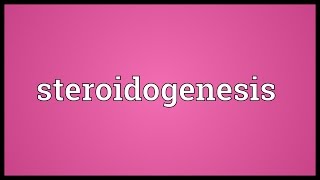 Steroidogenesis Meaning [upl. by Armillda]