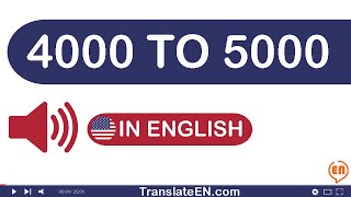 Numbers 4000 To 5000 In English Words [upl. by Esinet]