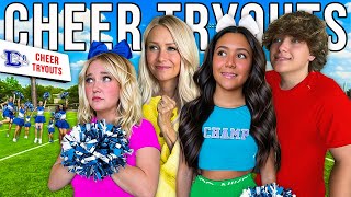 MY 3 KiDS TRY OUT FOR HiGH SCHOOL CHEER EMOTiONAL [upl. by Mayap86]