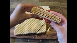 MAKE YOUR OWN WAFERS AT HOME VIRAL NO BAKE wafer recipe you can cook at home [upl. by Arhas]