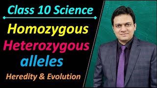 Homozygous and heterozygous alleles Class 10 Science Ch 9 Heredity and Evolution [upl. by Je7]