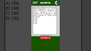 ✔ QUESTÃO DE MATEMÁTICA PARA CONCURSO shorts concurso concursospúblicos concursos simulado [upl. by Aihseym1]