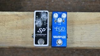 WAMPLER EGO MINI vs XOTIC SP COMPRESSOR Using a Strat Les Paul with a Vox Amp [upl. by Robert]