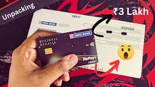 HDFC Business Regalia Rupay Credit Card Unpacking Unboxing First Look Benefits creditcard [upl. by Eatnwahs398]