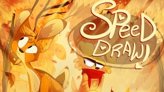 SPEED DRAW Autumn Walk Zoophobia VivziePop [upl. by Dias936]