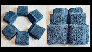 DIY How to Fold a Towel Into a Pocket Face TowelsWash ClothsMini Towels MadeByFate 550 [upl. by Aicitel]