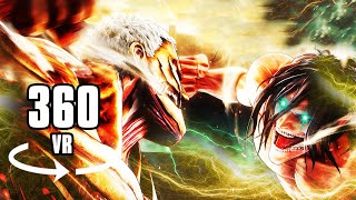 360° EREN VS REINER  ARMORED TITAN Attack On Titan Season 4 [upl. by Aivatco]