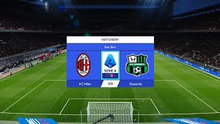 AC Milan vs Sassuolo  San Siro  202324 Serie A  PES 2021 [upl. by Cleary]