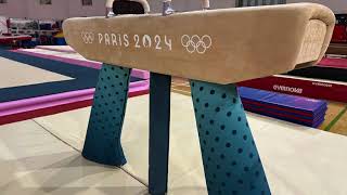 Paris 2024 Gymnastics Equipment Arrives in Jersey [upl. by Llenal]