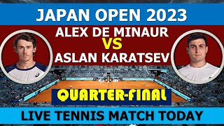 Alex de Minaur vs Aslan Karatsev  Japan Open 2023 [upl. by Iteerp212]