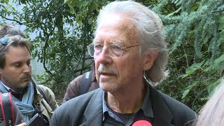 Peter Handke quotastonishedquot and quotmovedquot by Nobel literature prize  AFP [upl. by Ayhdnas49]