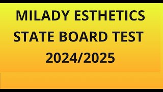 Milady Esthetics State Board Test [upl. by Airebma701]