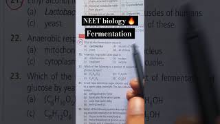 NEET 🔥 ethyl alcohol fermentation occurs in youtubeshort biologybook [upl. by Dionysus]