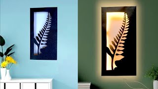 Wall hanging leaf light making leaf 🌿wall decor led light wall art [upl. by Atnahsa]