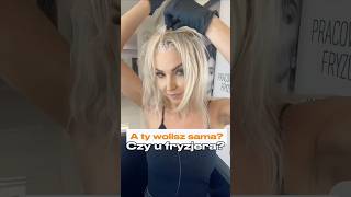 Sama czy u fryzjera 💇‍♀️ katarzynajarzebska fryzjer fryzjermlawa hair odrost odrostwdomu [upl. by Aissat]