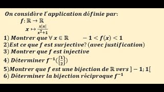 Application injective surjective et bijective  exercice corrigé [upl. by Sholley]