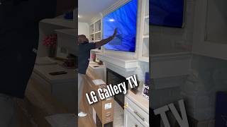 LG Gallery TV Install fyp tv lg oled install work tvmounting brick howto tutorial tiktok [upl. by Gallager]